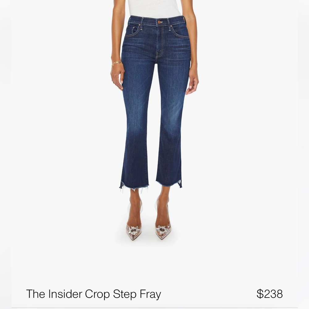 Mother jeans - insider crop step fray